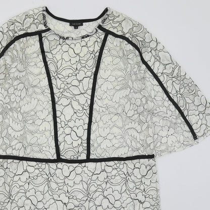 River Island Womens White  Polyester A-Line  Size 12  Round Neck Pullover