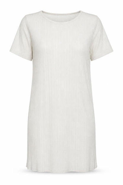 NEXT Womens White  Polyester T-Shirt Dress  Size 10  Round Neck Pullover