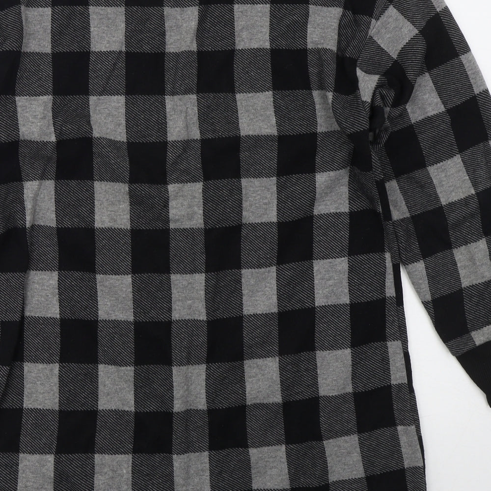 Primark Womens Grey Camouflage Cotton Jumper Dress  Size 4  Crew Neck Pullover