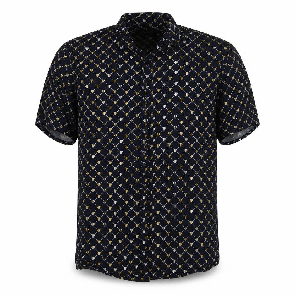 Mens UK Size M Primark Blue  Button-Up Short Sleeve Casual Shirt