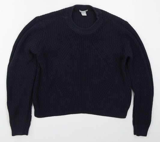 Womens UK Size M H&M Blue Pullover Jumper