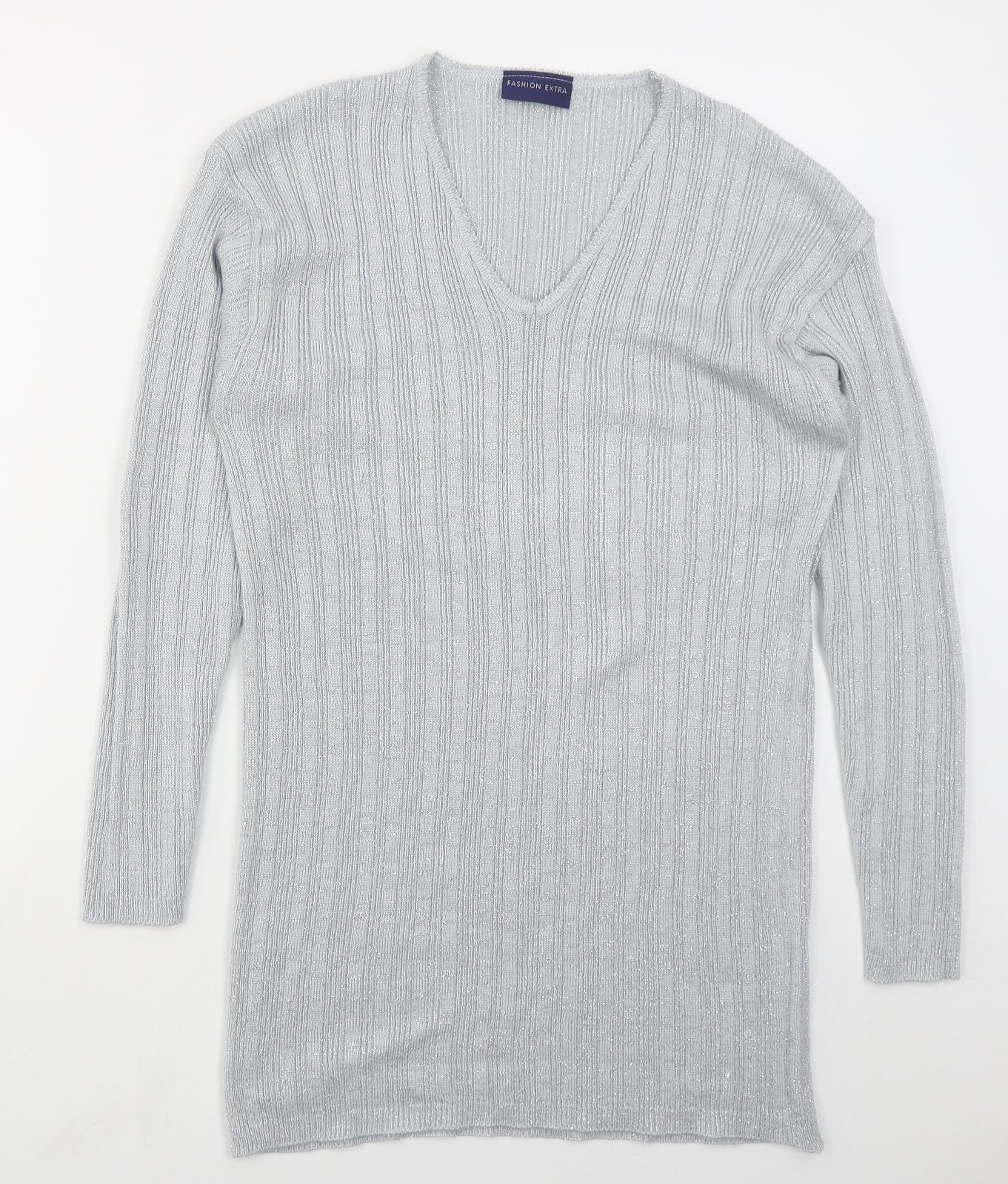 Womens UK Size L Fashion Extra Grey Pullover Jumper