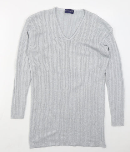 Womens UK Size L Fashion Extra Grey Pullover Jumper