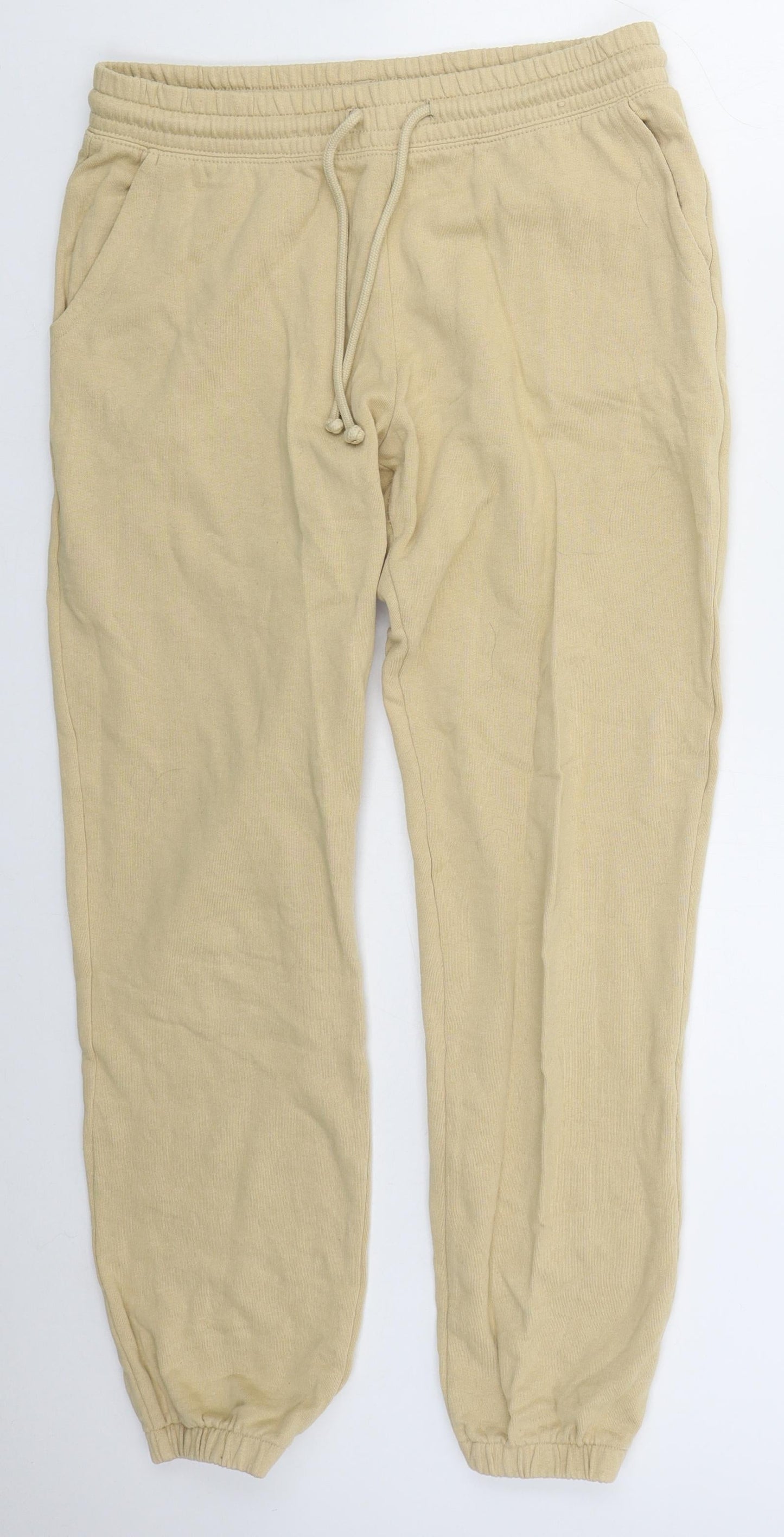 Womens UK Size S H&M Regular Fit Sweatpants Beige Trousers
