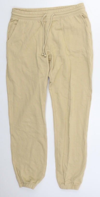 Womens UK Size S H&M Regular Fit Sweatpants Beige Trousers