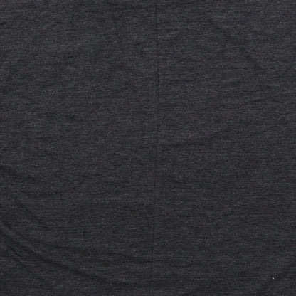 Topshop Womens Grey  Cotton Basic T-Shirt Size 8 Round Neck