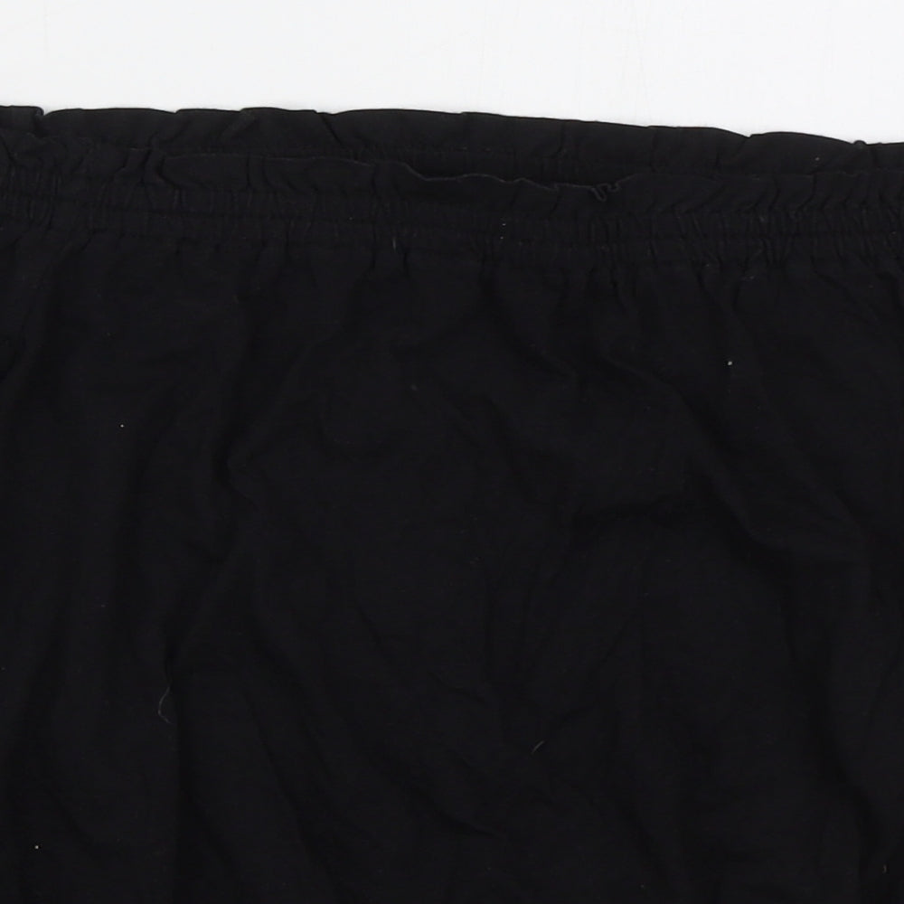 Womens UK Size 12 New Look Black Cropped T-Shirt