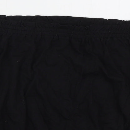 Womens UK Size 12 New Look Black Cropped T-Shirt