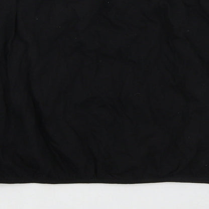 Womens UK Size 12 New Look Black Cropped T-Shirt