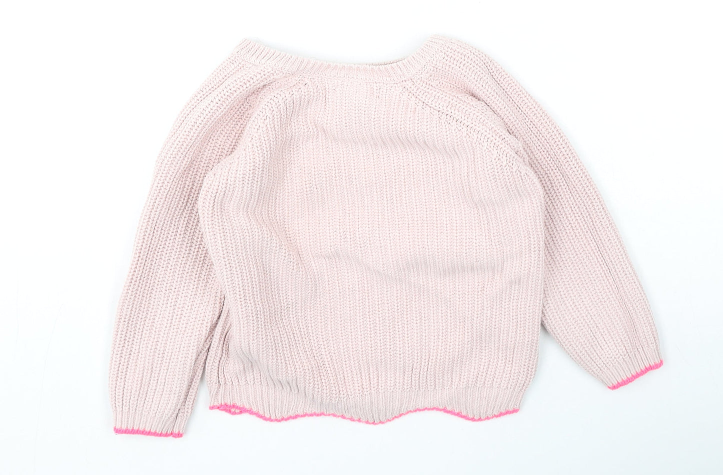 Primark  Girls Pink  Cotton Pullover Jumper Size 24 Months