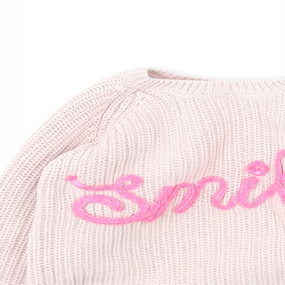 Primark  Girls Pink  Cotton Pullover Jumper Size 24 Months