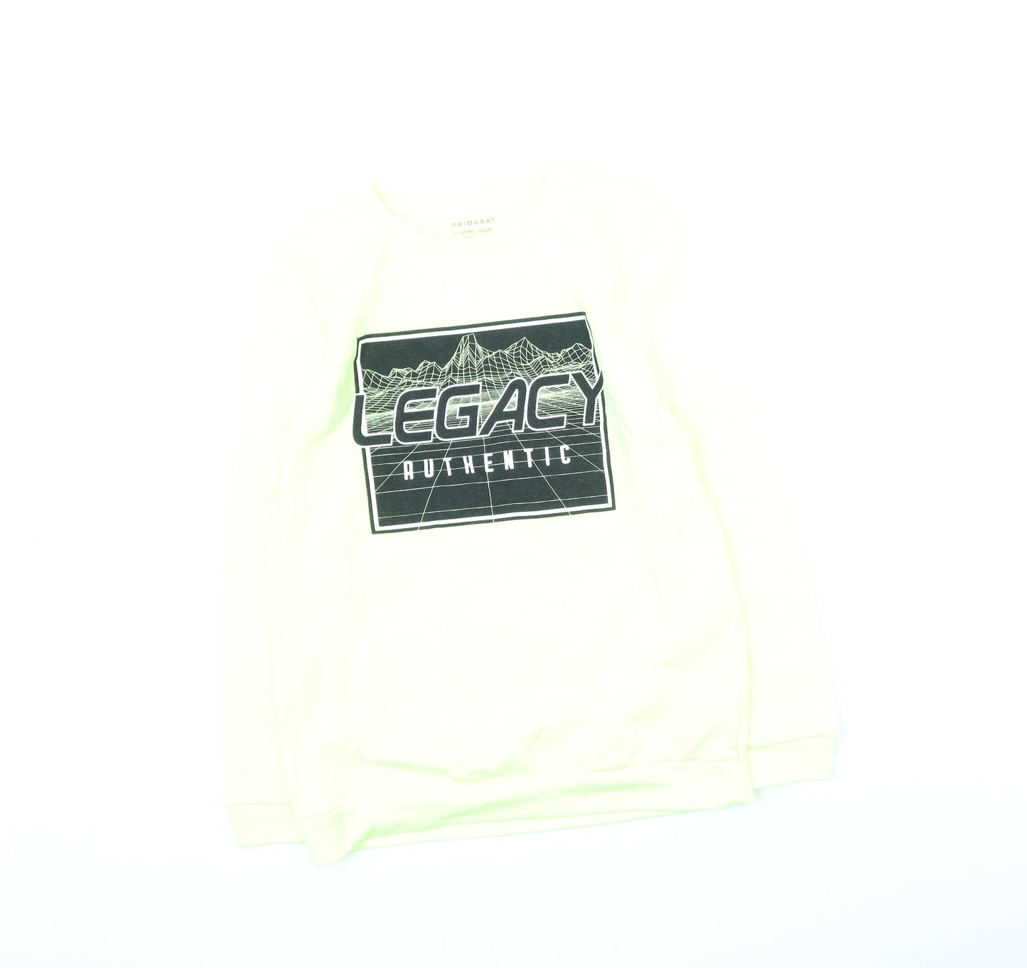 Primark  Boys Yellow  Cotton Pullover Sweatshirt Size 11-12 Years