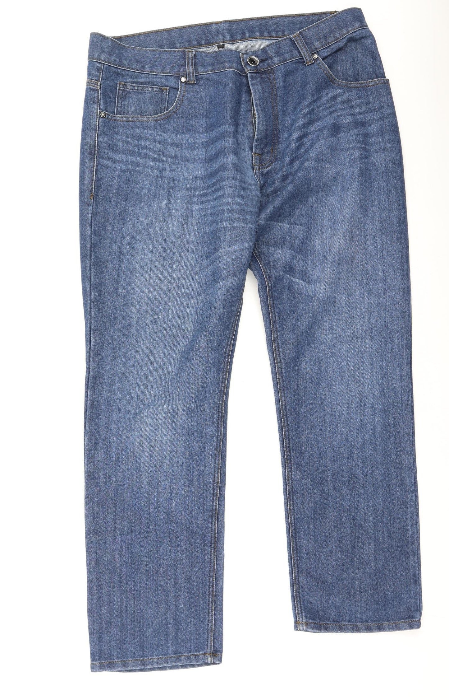 Womens UK Size 36 Preworn Regular Fit Straight Blue Jeans