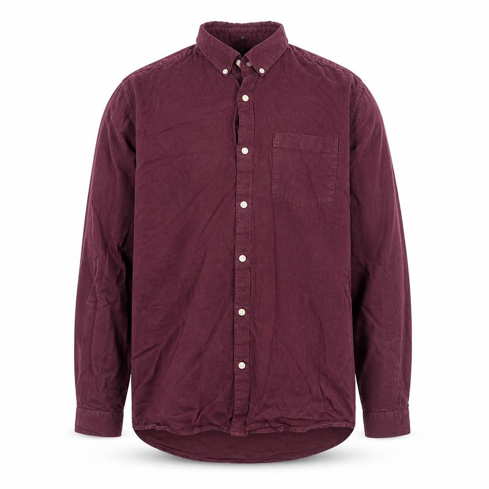 Mens UK Size L River Island Purple  Button-Up Long Sleeve Casual Shirt