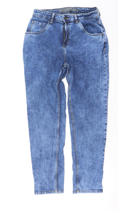 Womens UK Size 26 Preworn Regular Fit Mom Blue Jeans