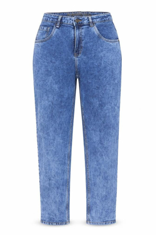Womens UK Size 26 Preworn Regular Fit Mom Blue Jeans
