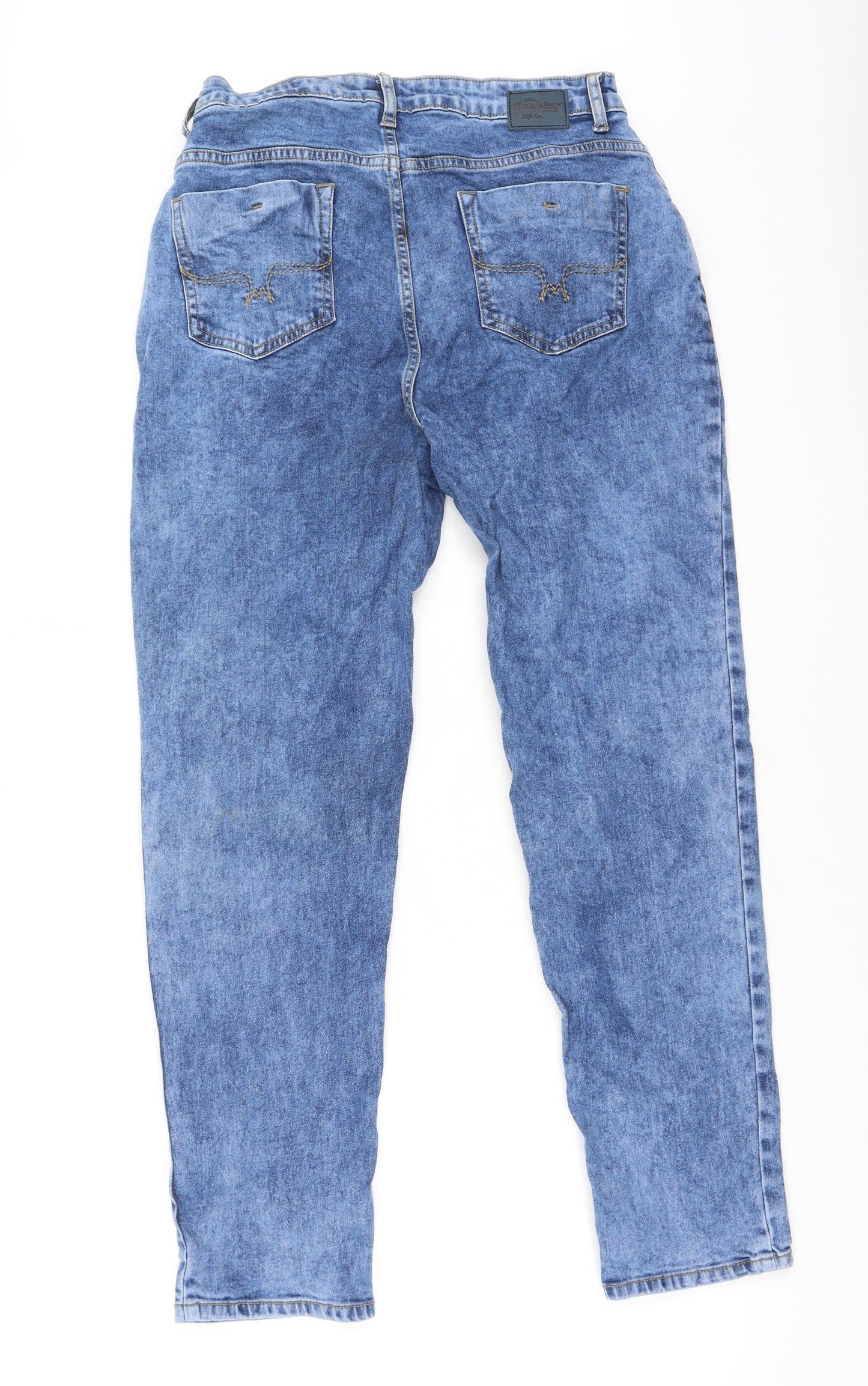 Womens UK Size 26 Preworn Regular Fit Mom Blue Jeans