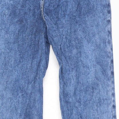 Womens UK Size 26 Preworn Regular Fit Mom Blue Jeans