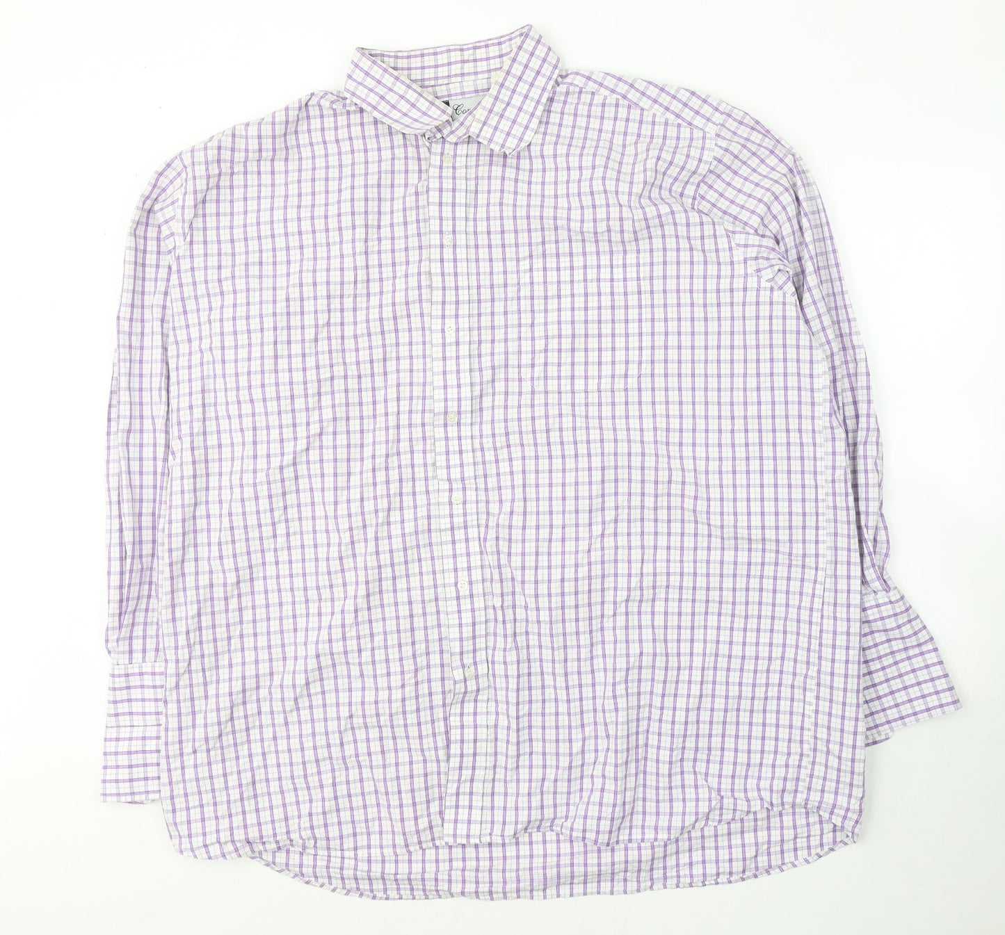 Mens UK Size XL Grellie White  Button-Up Long Sleeve Casual Shirt