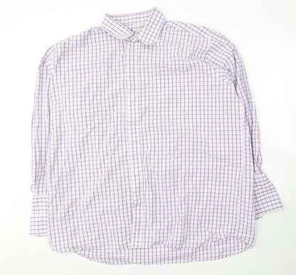 Mens UK Size XL Grellie White  Button-Up Long Sleeve Casual Shirt