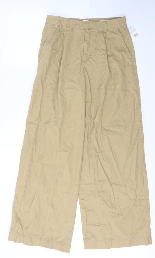 Womens UK Size 4 Gap Regular Fit  Beige Trousers