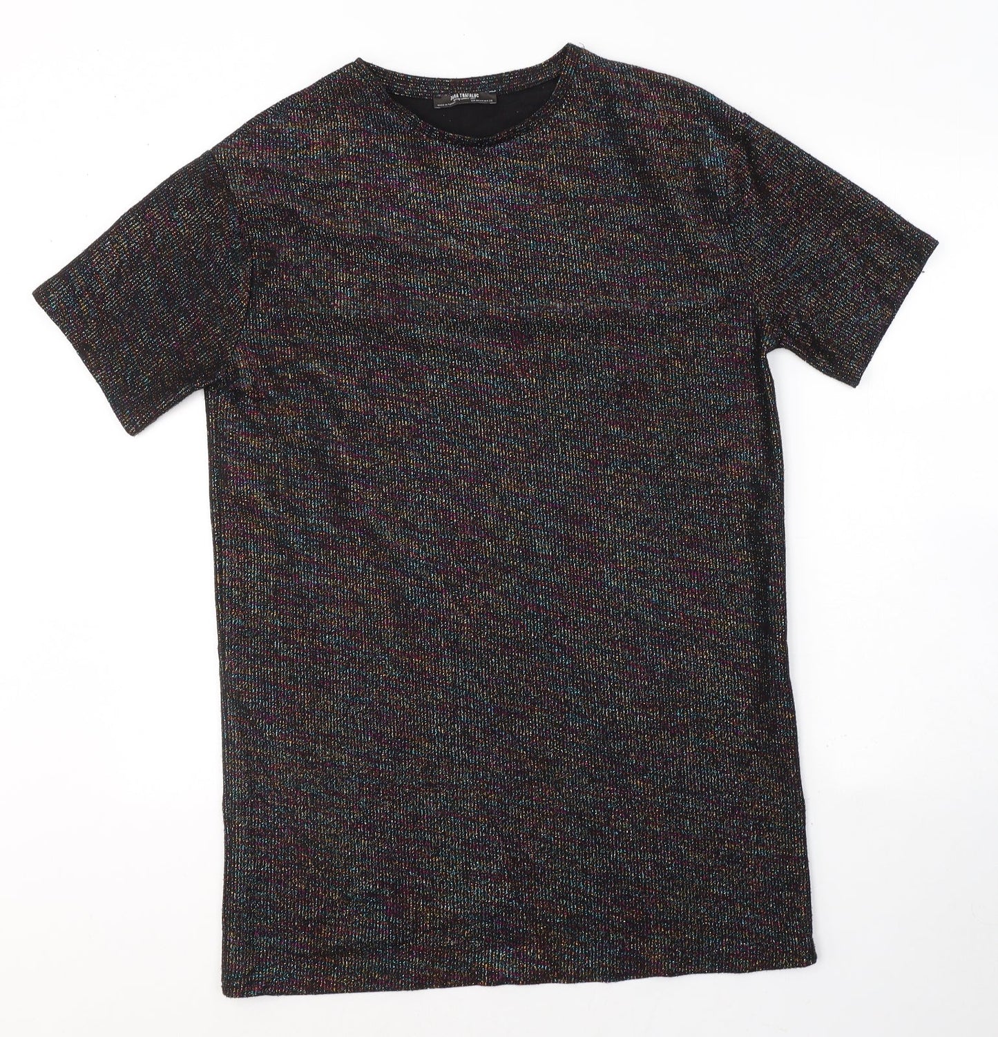 Womens UK Size M Zara Black Tunic T-Shirt