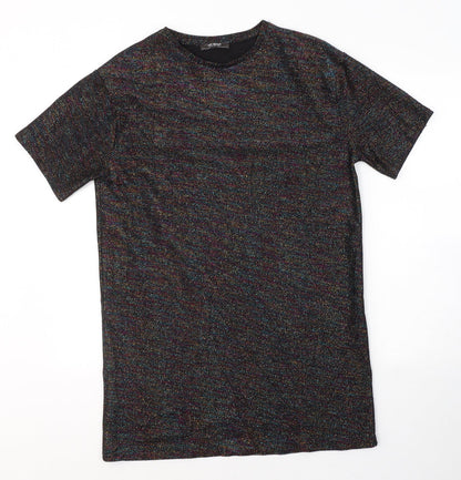 Womens UK Size M Zara Black Tunic T-Shirt
