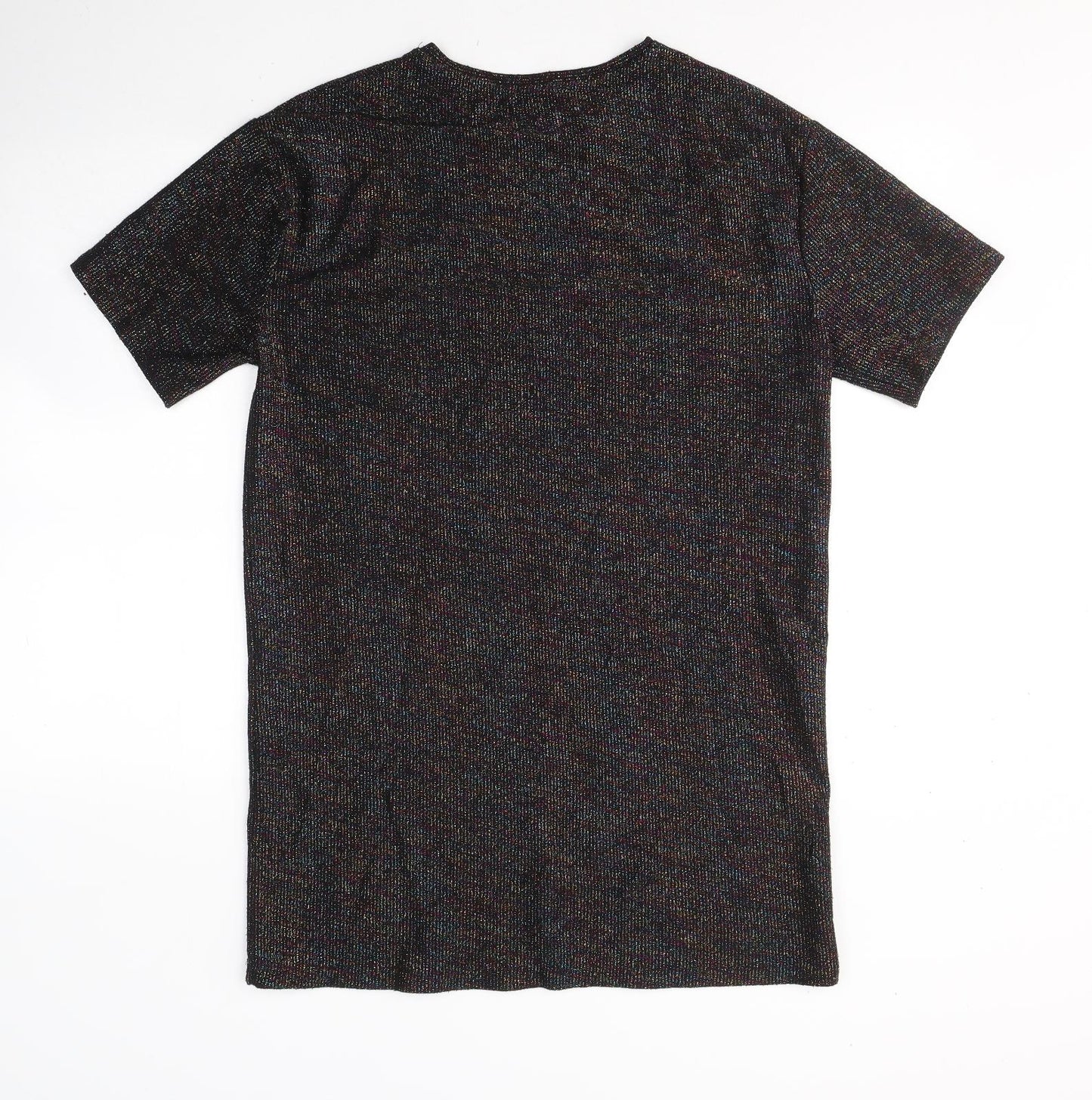 Womens UK Size M Zara Black Tunic T-Shirt