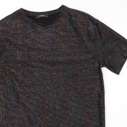 Womens UK Size M Zara Black Tunic T-Shirt