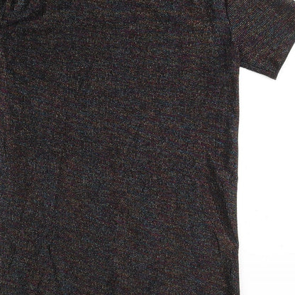 Womens UK Size M Zara Black Tunic T-Shirt