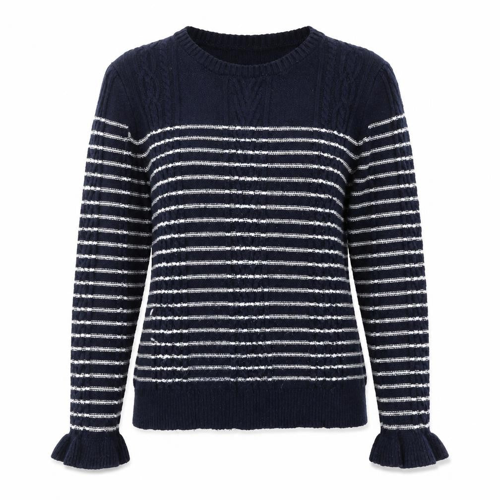 Womens UK Size M Papaya Blue Pullover Jumper