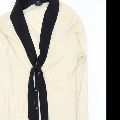 Club Monaco Womens Ivory  Wool Tunic Button-Up Size S Collared