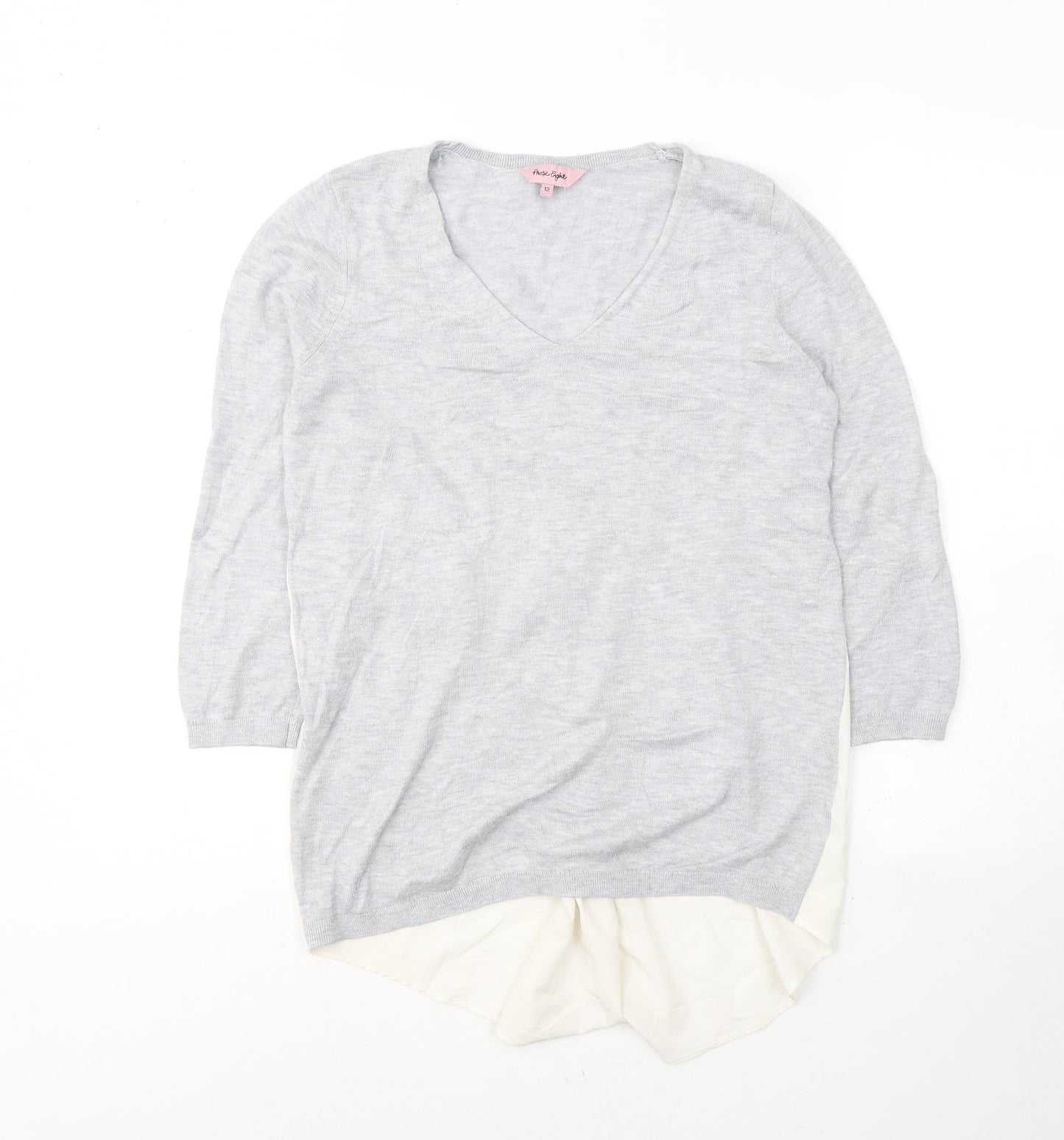 Womens UK Size 12 Phase Eight Grey Pullover Jumper