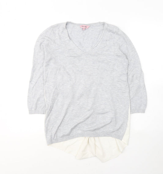 Womens UK Size 12 Phase Eight Grey Pullover Jumper