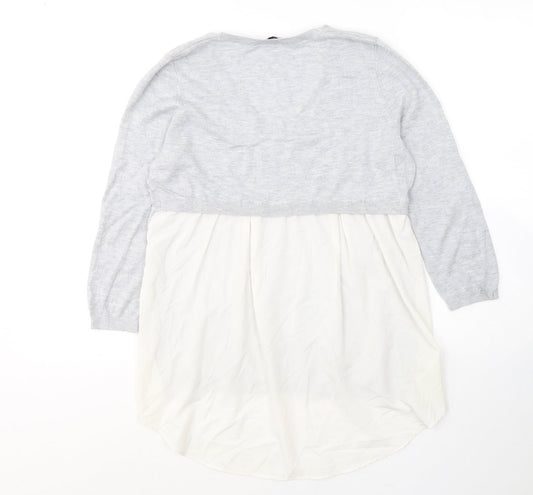 Womens UK Size 12 Phase Eight Grey Pullover Jumper