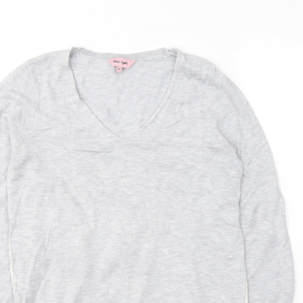Womens UK Size 12 Phase Eight Grey Pullover Jumper