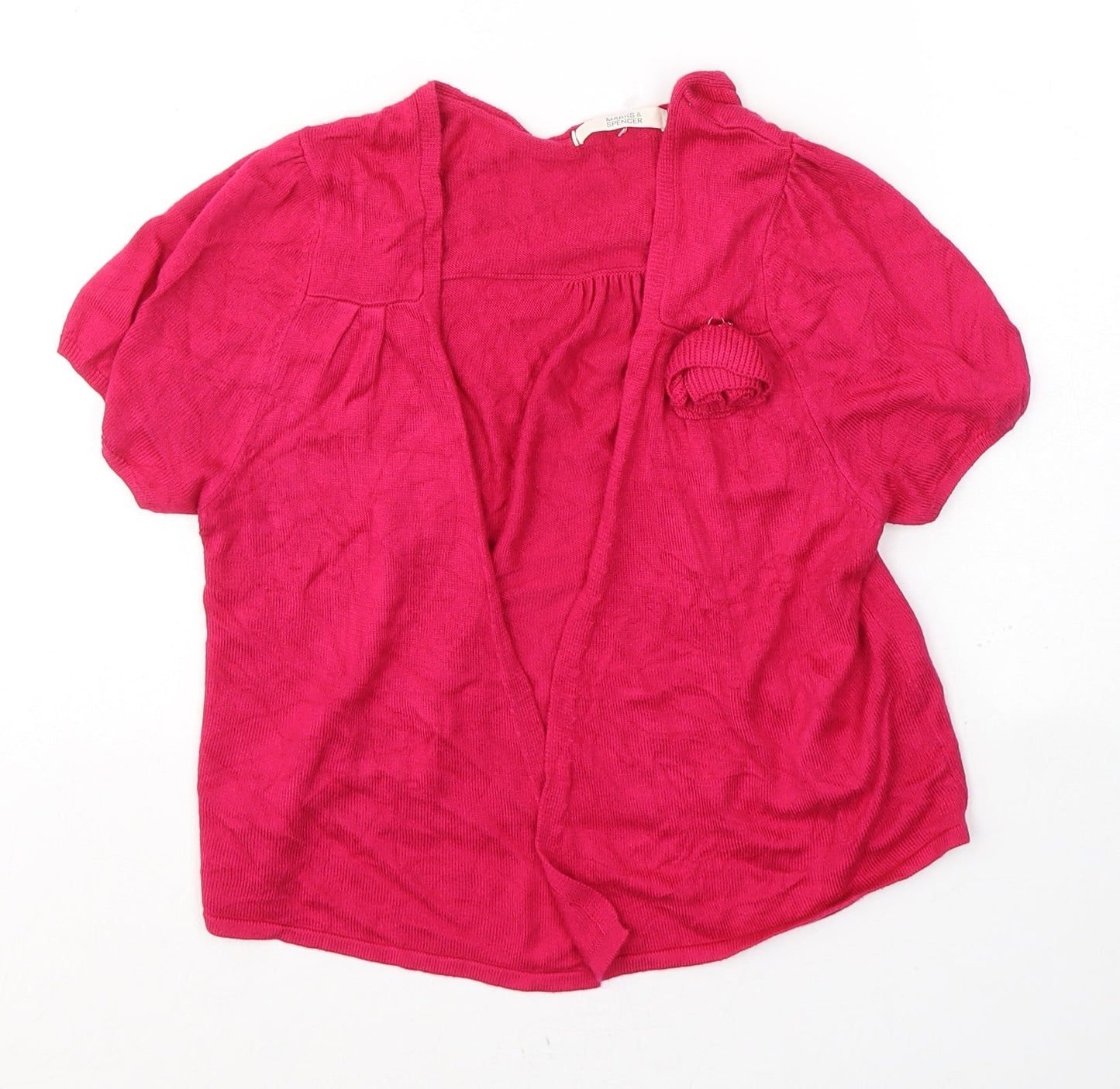 Womens UK Size 10 Marks and Spencer Pink Cardigan Jumper