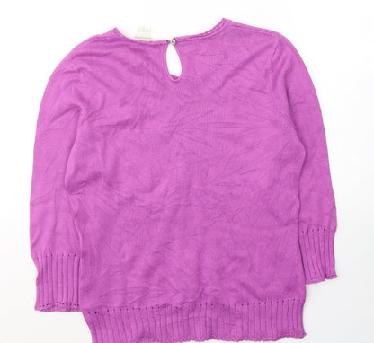 Womens UK Size 10 Monsoon Pink Pullover Jumper