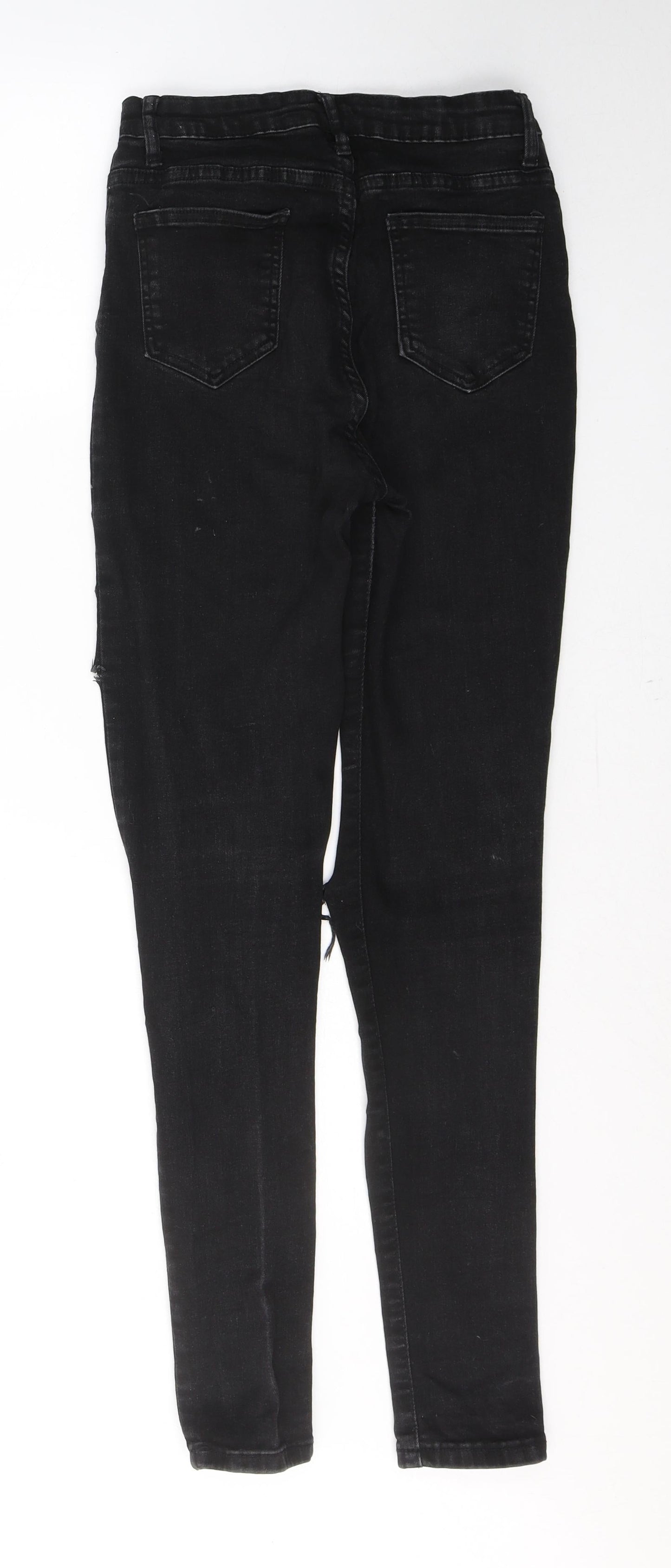 SheIn Womens Black  Cotton Skinny Jeans Size XS L28 in Regular Button