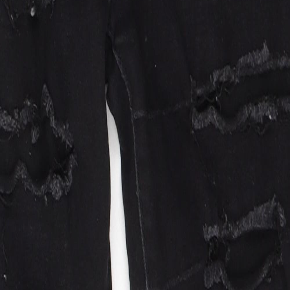 SheIn Womens Black  Cotton Skinny Jeans Size XS L28 in Regular Button