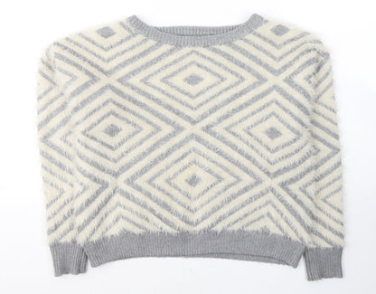 Womens UK Size 12 New Look Grey Pullover Jumper