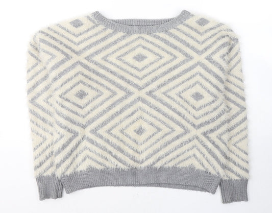 Womens UK Size 12 New Look Grey Pullover Jumper