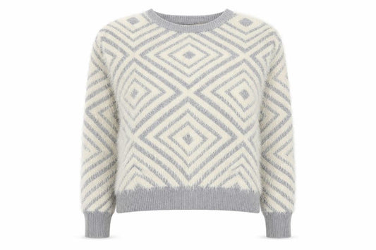 Womens UK Size 12 New Look Grey Pullover Jumper