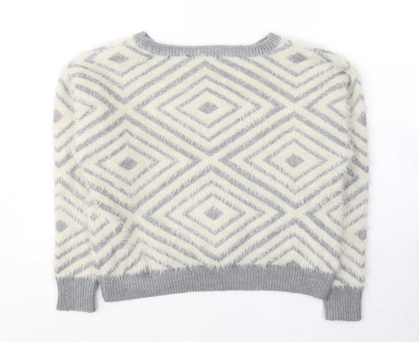 Womens UK Size 12 New Look Grey Pullover Jumper