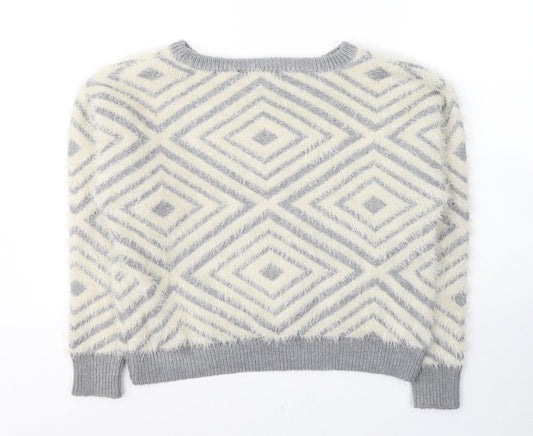 Womens UK Size 12 New Look Grey Pullover Jumper