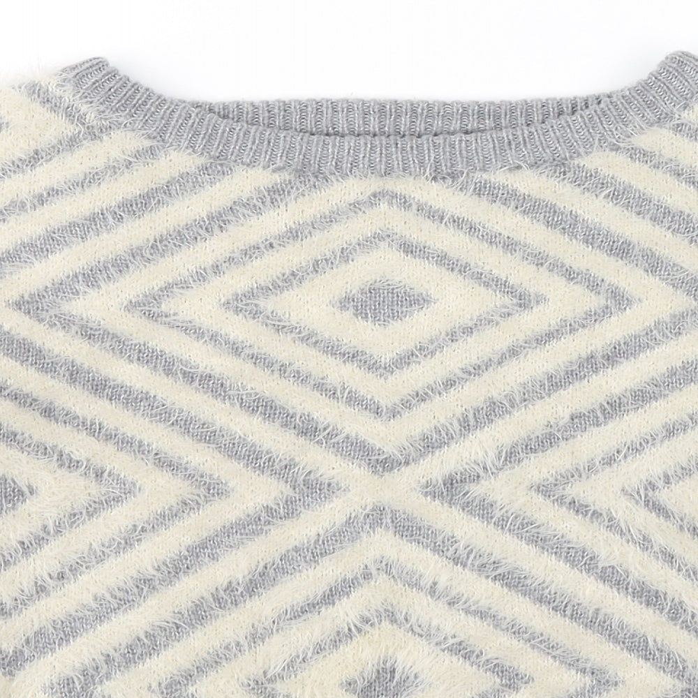 Womens UK Size 12 New Look Grey Pullover Jumper