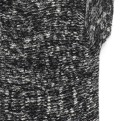Papaya Womens Black Roll Neck  Cotton Tunic Jumper Size 12