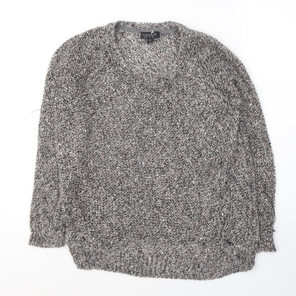 Womens UK Size 8 Topshop Grey Pullover Jumper