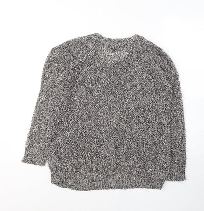 Womens UK Size 8 Topshop Grey Pullover Jumper