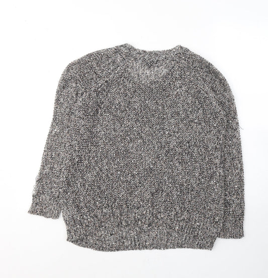Womens UK Size 8 Topshop Grey Pullover Jumper